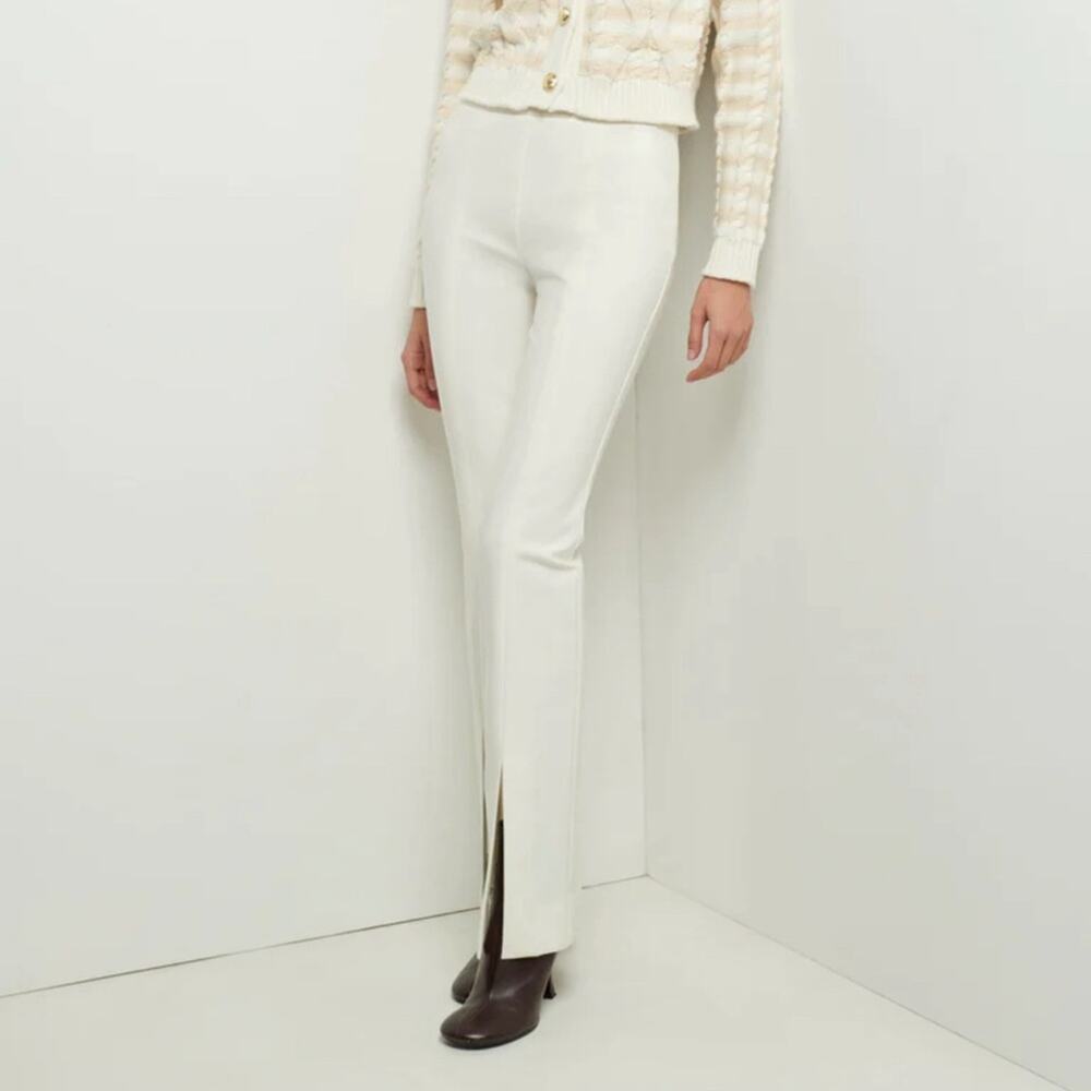 DEREK LAM 10 CROSBY Soft White Lucia Front Slit Trousers Women’s